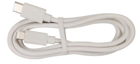 Kabel USB-C - Lightning, 2,4A, 1 m, hvid