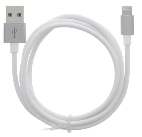 Kabel USB-A - Lightning 2.4A, 1 m, hvid