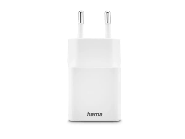 Hama - Strømadapter - 30 watt - 3 A - PD, QC 2.0, QC 3.0 - 2 utgangskontakter (USB-type A, 24 pin USB-C) - hvit