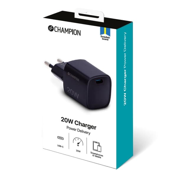 Champion Lader 20W PD Svart