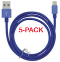Miniatyrbild 1 av 2: 5-pack Kabel USB-A - Lightning 2.4A, 1m, Blå