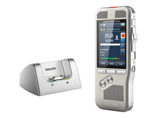 Philips ACC8120 - Dokkestasjon for digital taleopptaker - for Philips LFH2210; Pocket Memo DPM7200, DPM7700, DPM8000