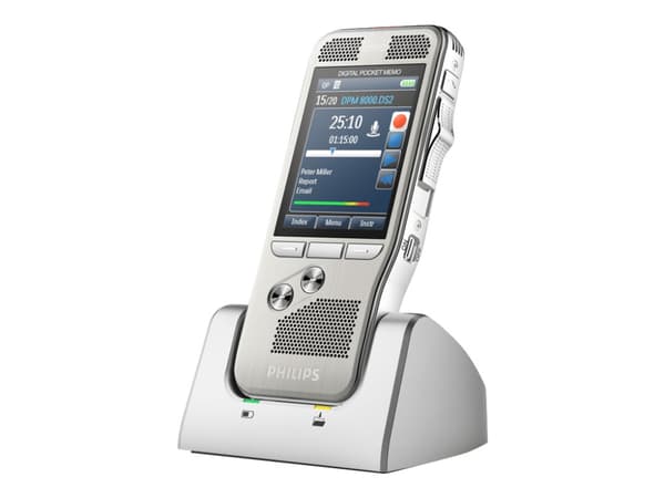 Philips ACC8120 - Dokkestasjon for digital taleopptaker - for Philips LFH2210; Pocket Memo DPM7200, DPM7700, DPM8000