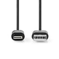 Miniatyrbillede 3 af 5: Nedis Lightning Kabel | USB 2.0 | Apple Lightning 8-pin | USB-A Han | 480 Mbps | Nikkelplateret | 1.00 m | Runde | PVC | Sort | Label