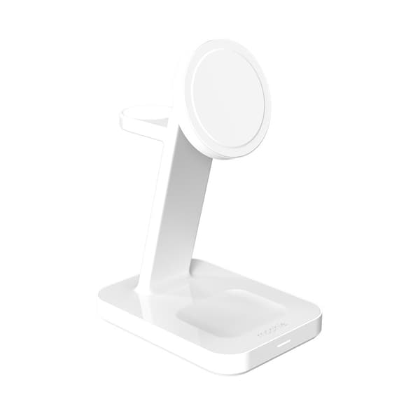 Mophie Snap+ 3-in-1 Wireless Charge Stand Qi2 MagSafe Valkoinen