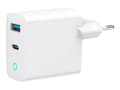 Pikkukuva 4 / 5: GEMBIRD GEMBIRD GaN 2-porttinen USB-pikalaturi 65W USB Type-C + USB-A LED valkoinen
