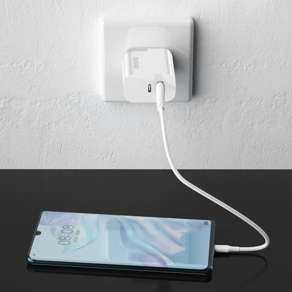 Dudao A6XSEUL Adapter 22,5Watt 1xUSB-C + 1xUSB-A (1m USB-C til Lightning-kabel inkludert)