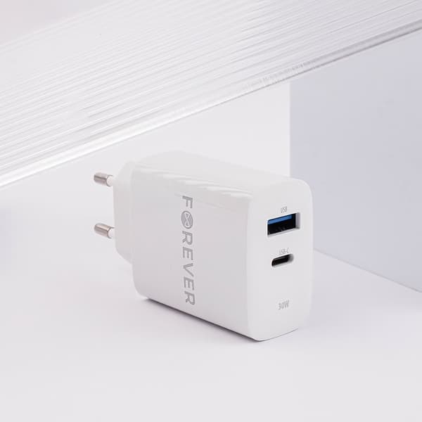 Snabbladdare för iPhone / Samsung 30W PD USB-C, USB Väggladdare