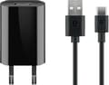 Miniatyrbillede 2 af 5: Goobay USB-C 5 W oplader + kabel, 1 m, sort
