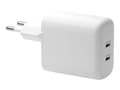 Miniatyrbilde 1 av 5: dbramante1928 re-charge - Strømadapter - 30 watt - 2 utgangskontakter (24 pin USB-C) - hvit - Europa