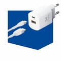 Miniatyrbild 4 av 4: 3mk HyperCharger Väggladdare 1xUSB-C , 1xUSB-A - Vit