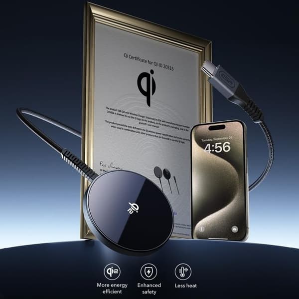 ESR Qi2 Magsafe Trådlös Laddare 15W Halolock Mini Magnetic