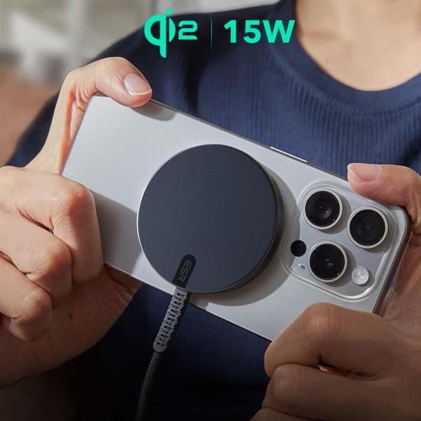 ESR Qi2 Magsafe Trådlös Laddare 15W Halolock Mini Magnetic