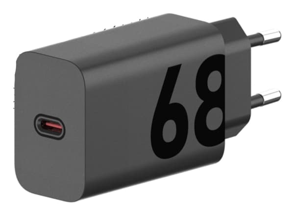 Motorola - Strømadapter - 68 watt - PD (24 pin USB-C) - på kabel: USB-C - Europa