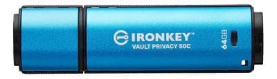 Kingston 64GB USB-C IronKey Vault Privacy 50C AES-256 Encrypted