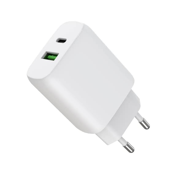 Gear Lader 220V 1xUSB-C + 1xUSB-A PD/PPS 30W + 18W QC Hvit