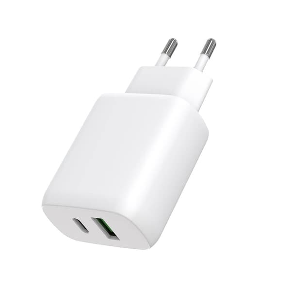 Gear Lader 220V 1xUSB-C + 1xUSB-A PD/PPS 30W + 18W QC Hvit