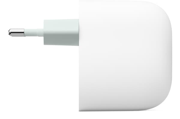 Google - Strømadapter - 45 watt - 3 A - PD 3.1/PPS (24 pin USB-C) - snø - Europa