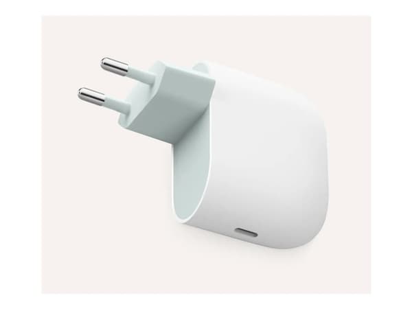 Google - Strømadapter - 45 watt - 3 A - PD 3.1/PPS (24 pin USB-C) - snø - Europa Hvit