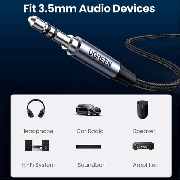 Ugreen Kabel USB-C til 3.5mm AUX 1m