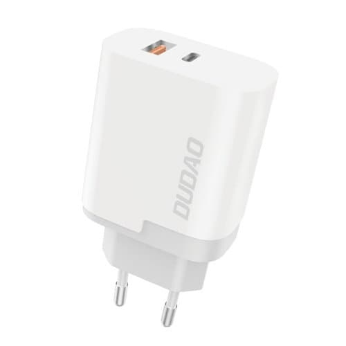Dudao A6XSEU Adapter 22.5Watt 1xUSB-C + 1xUSB-A Hvit