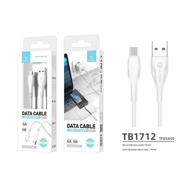 Micro-USB Data Kabel - Hög Prestanda 1M Vit