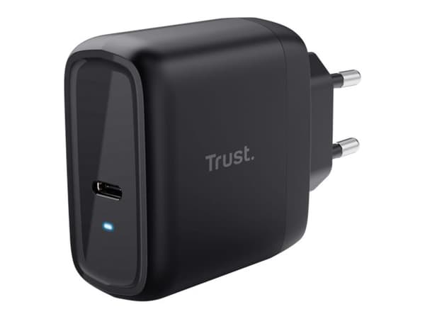 Trust Maxo - Virtalähde - 65 Watt - 3 A - PD 3.0 (24-nastainen USB-C) - Musta (24817)