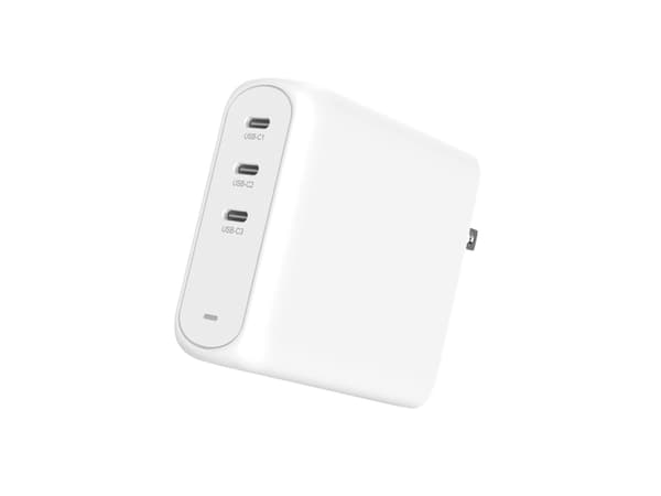 Creative - Strømadapter - 140 watt - Power Delivery 3.1, Ultra Fast Charge, Apple 2.4A, QC 4.0+ - 3 utgangskontakter (24 pin USB-C) - hvit