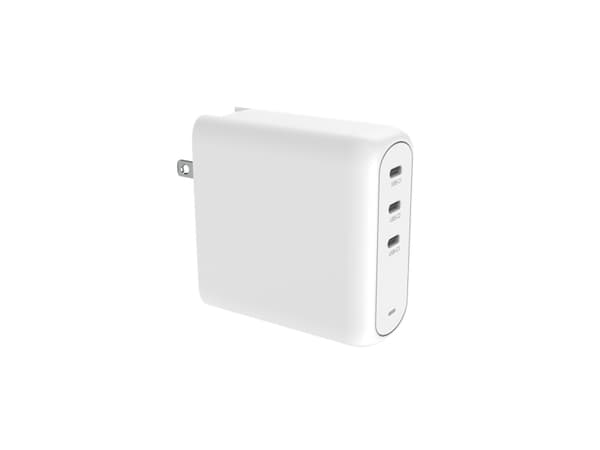 Creative - Strømadapter - 140 watt - Power Delivery 3.1, Ultra Fast Charge, Apple 2.4A, QC 4.0+ - 3 utgangskontakter (24 pin USB-C) - hvit