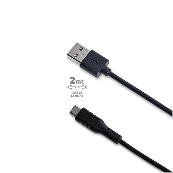 Celly Kabel USB-A/USB-C 2m Svart