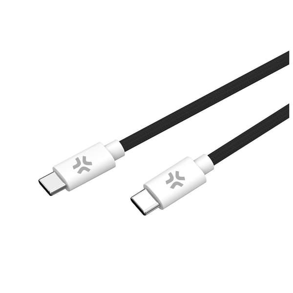 Celly Kaapeli Cotton Braided USB-C/USB-C 1.5m Musta