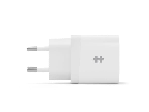 HyperJuice - Strømadapter - 20 watt - PD - 2 utgangskontakter (USB, 24 pin USB-C) - hvit - Europa