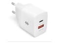 Miniatyrbilde 1 av 4: HyperJuice - Strømadapter - 20 watt - PD - 2 utgangskontakter (USB, 24 pin USB-C) - hvit - Europa