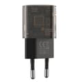 Miniatyrbillede 1 af 2: XO Clear väggladdare CE05 PD 30W QC 3.0 18W 1x USB 1x USB-C brun