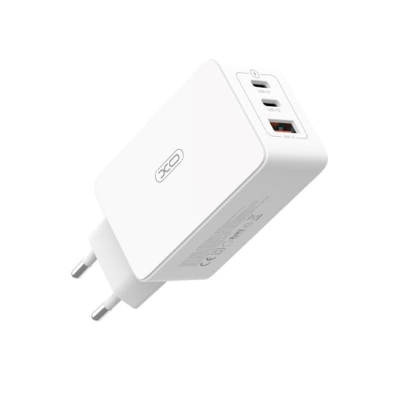 Xo vegglader CE13 PD QC 3.0 65W 1x USB 2x USB-C hvit