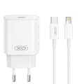 Miniatyrbilde 2 av 2: Xo vegglader CE25 PD 25W 1x USB-C hvit + kabel USB-C - Lightning