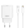 Miniatyrbilde 1 av 2: Xo vegglader CE25 PD 25W 1x USB-C hvit + kabel USB-C - Lightning