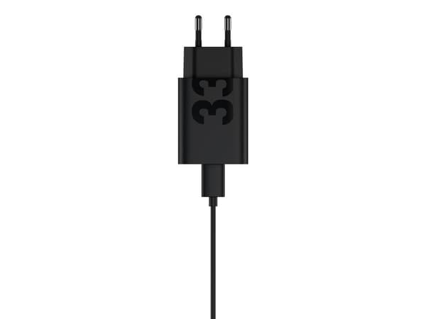 Motorola Turbopower - Virtasovitin - 33 Watt - 3 A - Pikalataus (USB) - kaapelissa: USB-A - mattamusta - Eurooppa