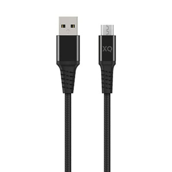 XQISIT Kaapeli Punottu USB-A/Micro-USB 2m Musta