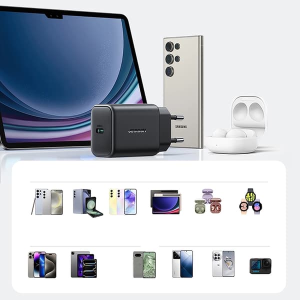 Joyroom Snabbladdare 25W USB-C Med 1m Kabel - Svart