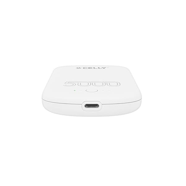 Celly Magneettinen Powerbank 5000 mAh 10W MagSafe Valkoinen