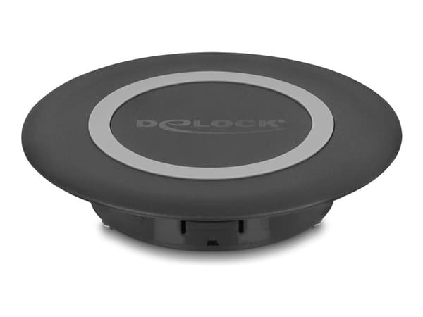 Delock - Trådløs ladepute - for table mounting - 15 watt - 1.25 A - Fast Charge - svart Sort