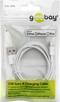 Miniatyrbillede 3 af 9: Goobay Lightning USB-kabel för laddning och synkronisering, 3 m, vit MFi-kabel för Apple iPhone/iPad