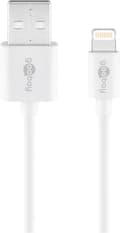 Miniatyrbillede 1 af 9: Goobay Lightning USB-kabel för laddning och synkronisering, 3 m, vit MFi-kabel för Apple iPhone/iPad