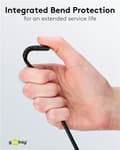 Pikkukuva 5 / 9: Goobay Lightning-USB-C™ supersoft textilkabel med metallkontakter, 1 m, svart MFi-certifierad, elegant och extra robust laddnings- och synkroniserings