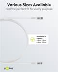 Miniatyrbilde 7 av 9: Goobay Lightning-USB-C™ supermyk tekstilkabel med metallkontakter, 1 m, hvit MFi-sertifisert, elegant og ekstra robust lade- og synkroniseringskabel f