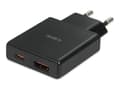 Pikkukuva 1 / 3: IBOX C-43 Slim USB A+C verkkovirtalaturi 30W USB-C USB-C-kaapeliin musta