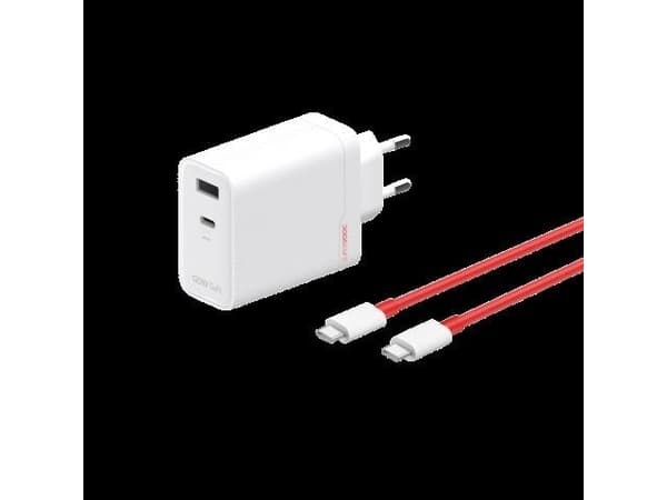 OnePlus SUPERVOOC - Strömadapter - dubbla portar - 120 Watt - 7.3 A - SuperVOOC, VOOC, Quick Charge, PD/PPS - 2 utdatakontakter (USB, 24 pin USB-C)