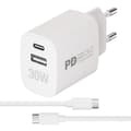 Miniatyrbillede 1 af 4: Vivanco Oplader med Kabel 30W Dual Super Fast PD Charger Set