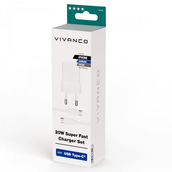 Vivanco Lader 20W Super Fast Charger Set